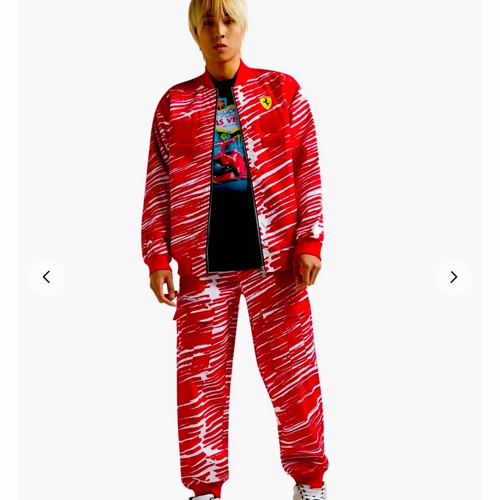 Puma Men's Racing Scuderia Ferrari Joshua Vides Red Pants